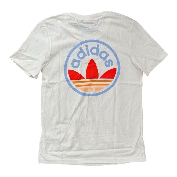 Adidas Circle Trefoil T-Shirt White IZ1315 Women’s Size Small - Picture 2 of 8